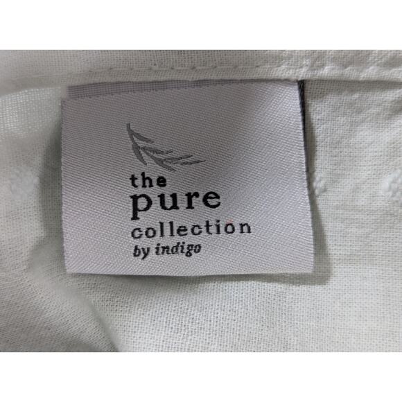 PURE COLLECTION BY INDIGO! SEAFOAM GREEN CHENILLE 100% COTTON SHOWER CURTAIN! - Picture 7 of 10